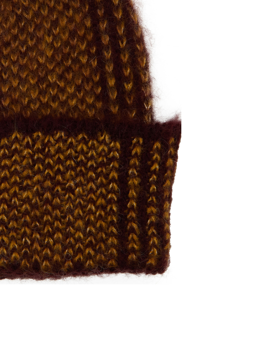 Unisex burgundy tartan-striped cap with turn-up - Gallo 1927 - Official Online Shop