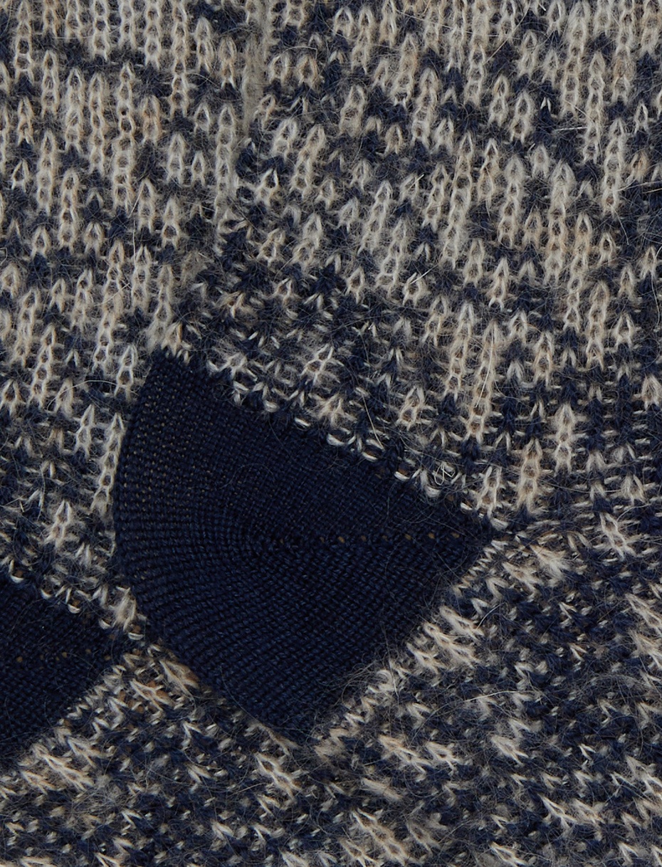 Women's short socks in wool, silk, and cashmere with blue gradient effect - Gallo 1927 - Official Online Shop