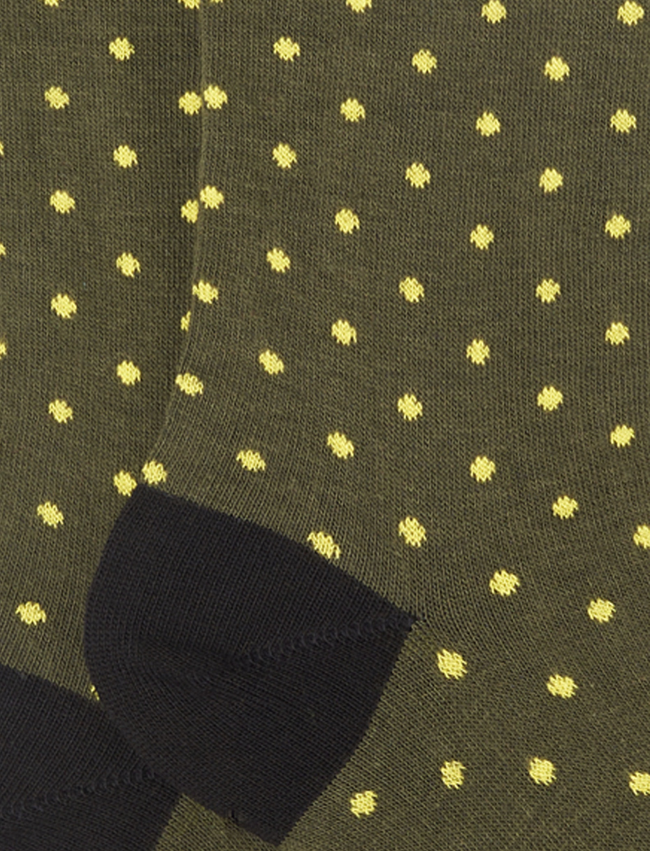Women's long army cotton socks with polka dots - Gallo 1927 - Official Online Shop