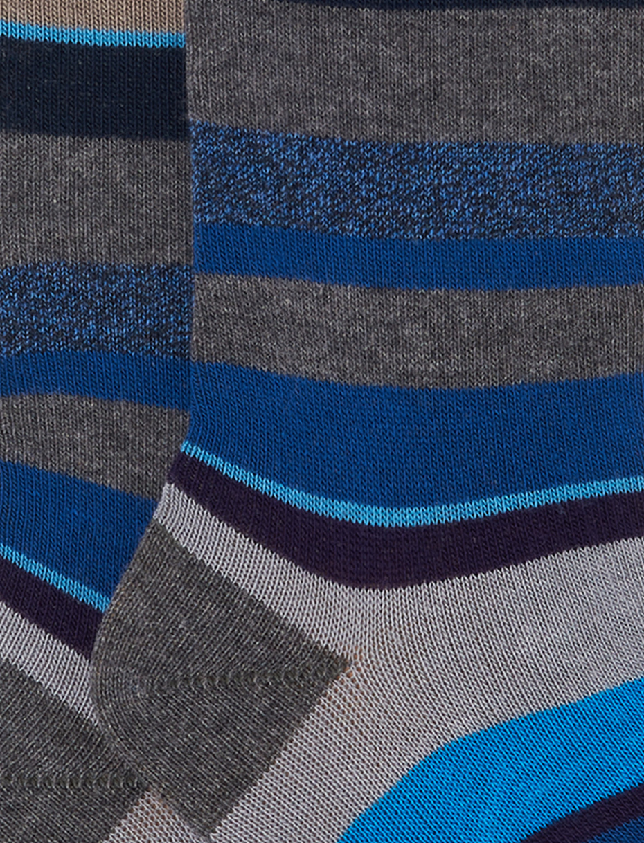 Calze lunghe bambino cotone pirite righe multicolor - Gallo 1927 - Official Online Shop