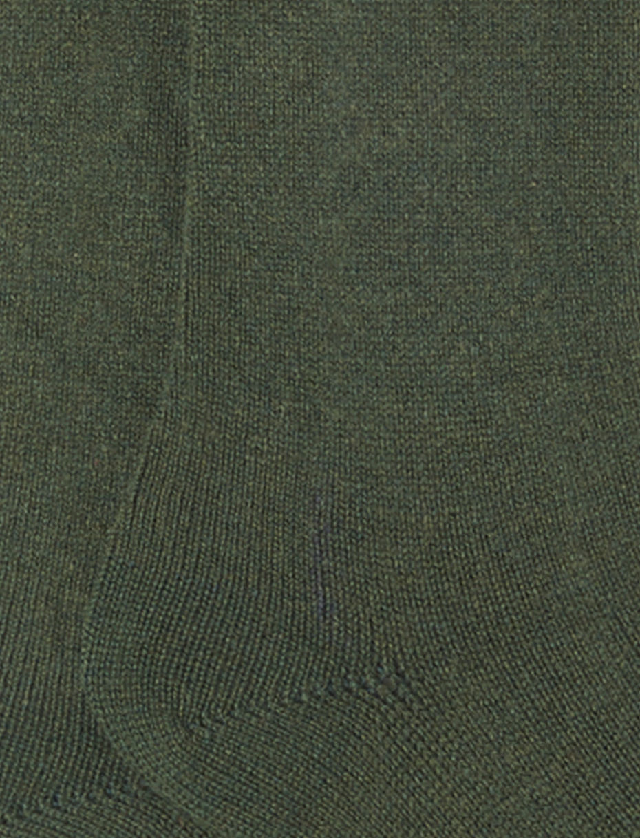 Women's long plain army cashmere socks - Gallo 1927 - Official Online Shop