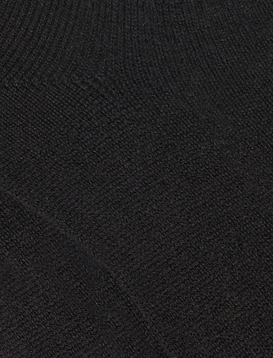Women's plain black cashmere ankle socks - Gallo 1927 - Official Online Shop