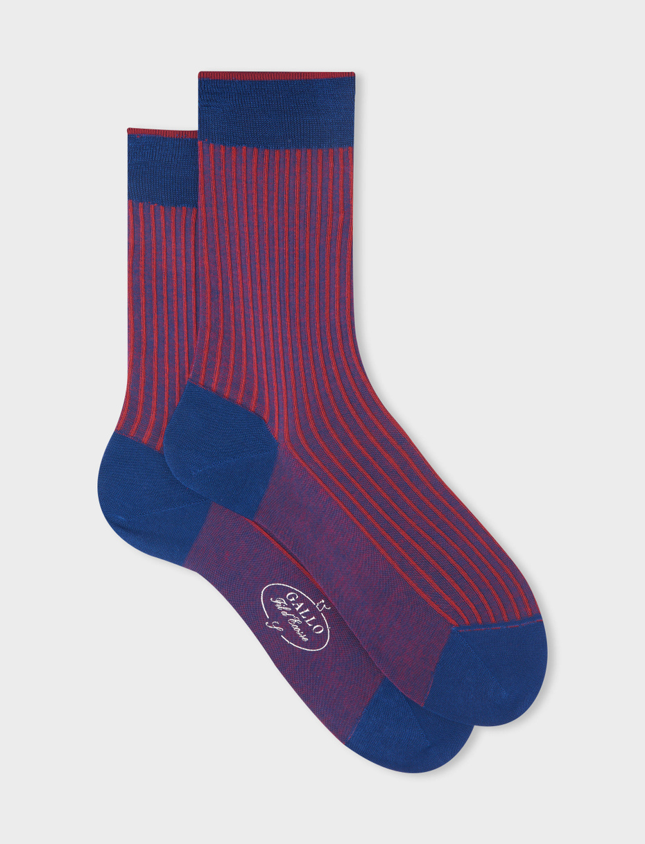 Men's short royal twin-rib cotton socks - Gallo 1927 - Official Online Shop