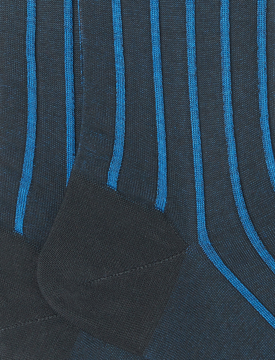 Men's short smoke socks in spaced twin-rib cotton - Gallo 1927 - Official Online Shop