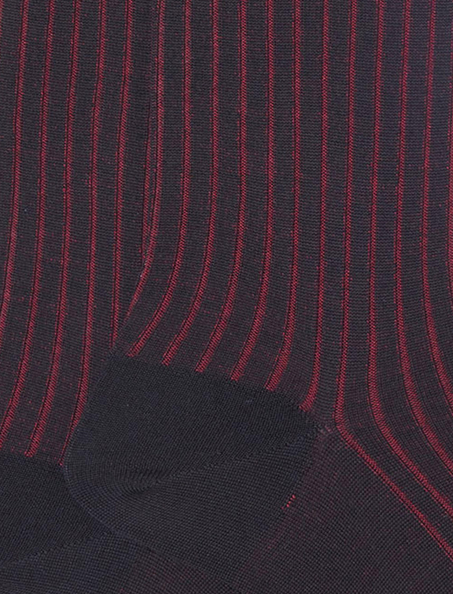 Calze lunghe uomo lana e cotone nero vanisé - Gallo 1927 - Official Online Shop