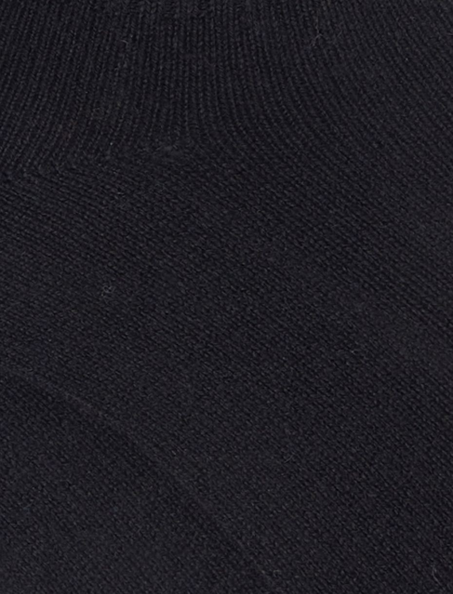 Men's plain black cashmere ankle socks - Gallo 1927 - Official Online Shop