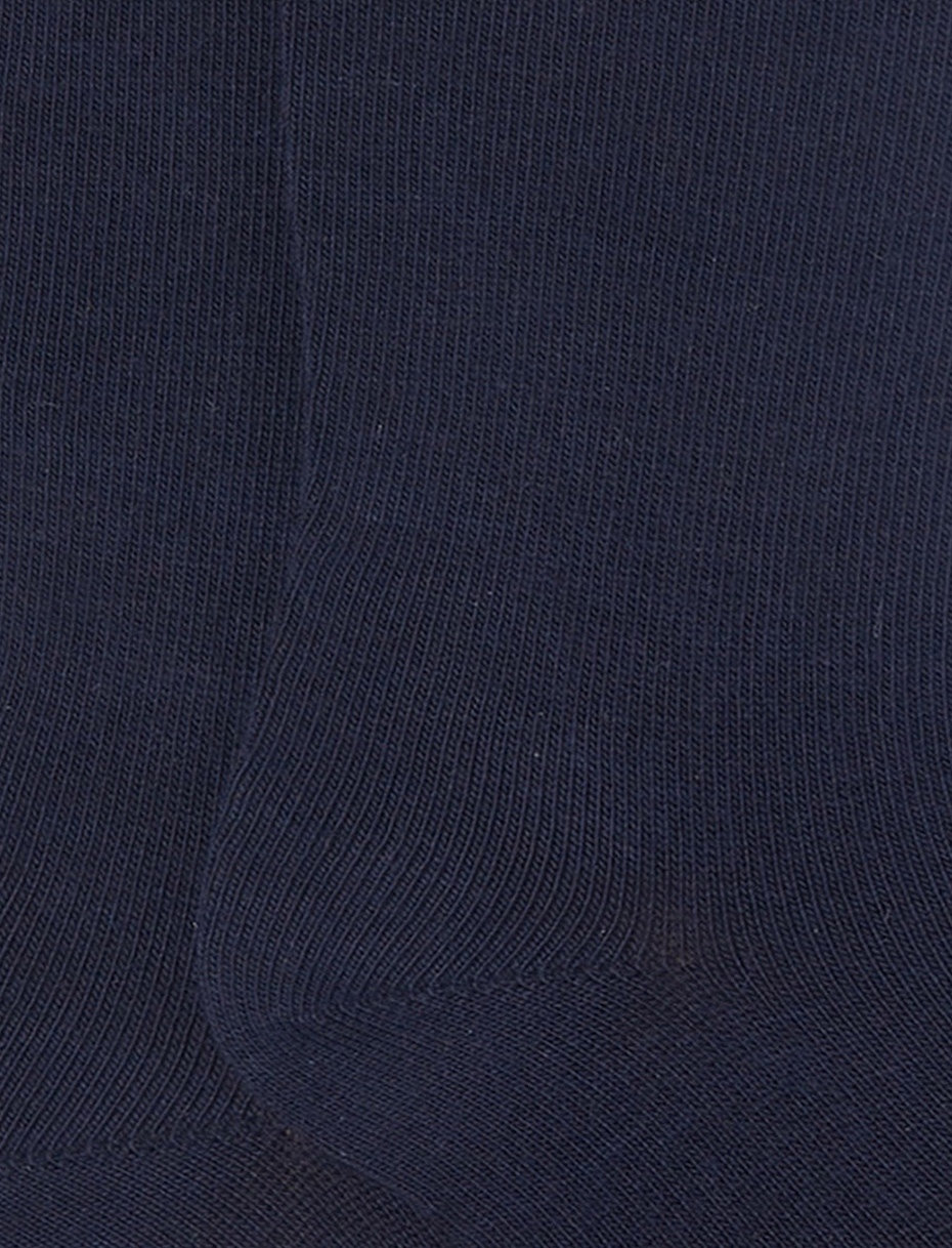 Kids' long plain blue cotton socks - Gallo 1927 - Official Online Shop