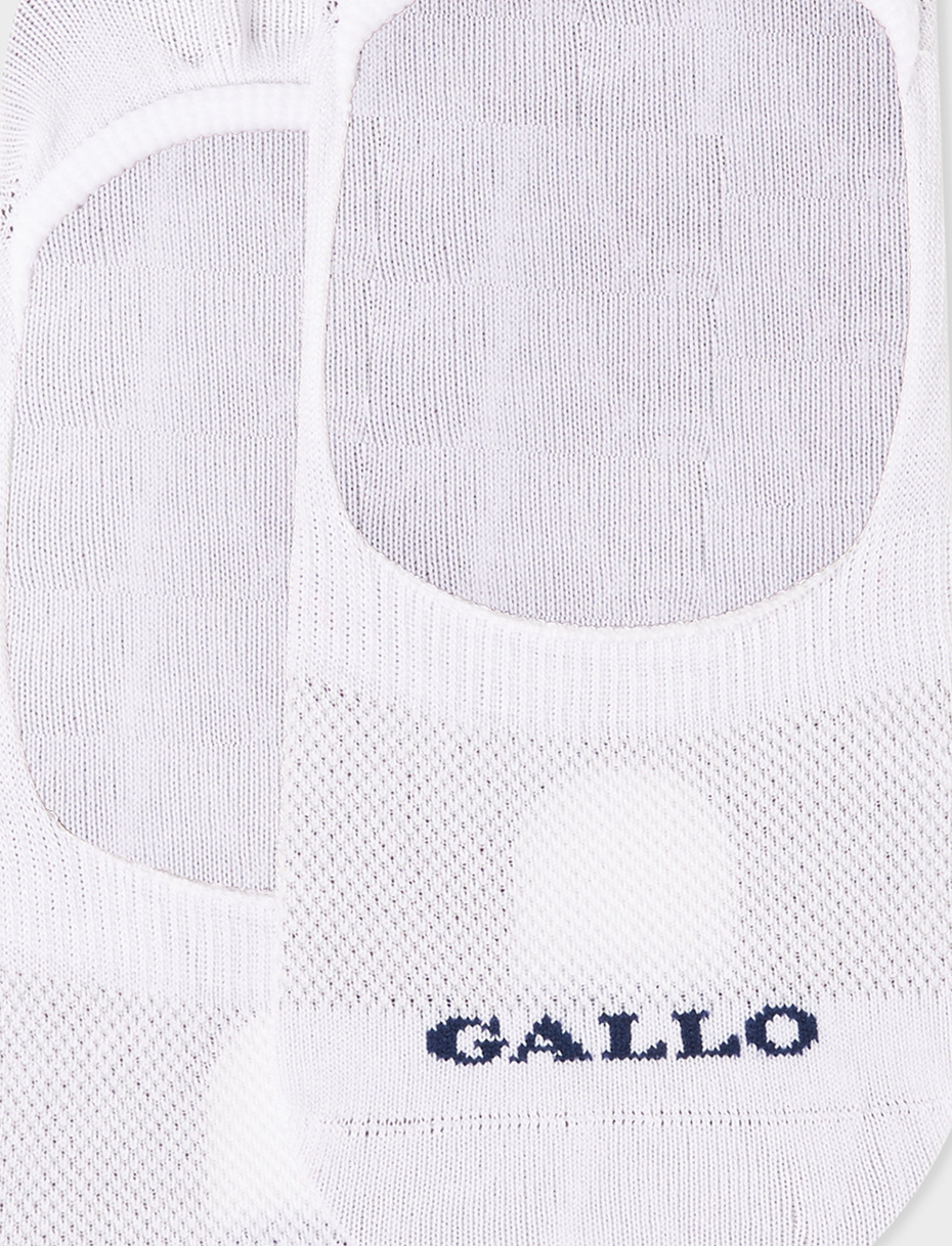 Solette accollate uomo cotone bianco tinta unita - Gallo 1927 - Official Online Shop