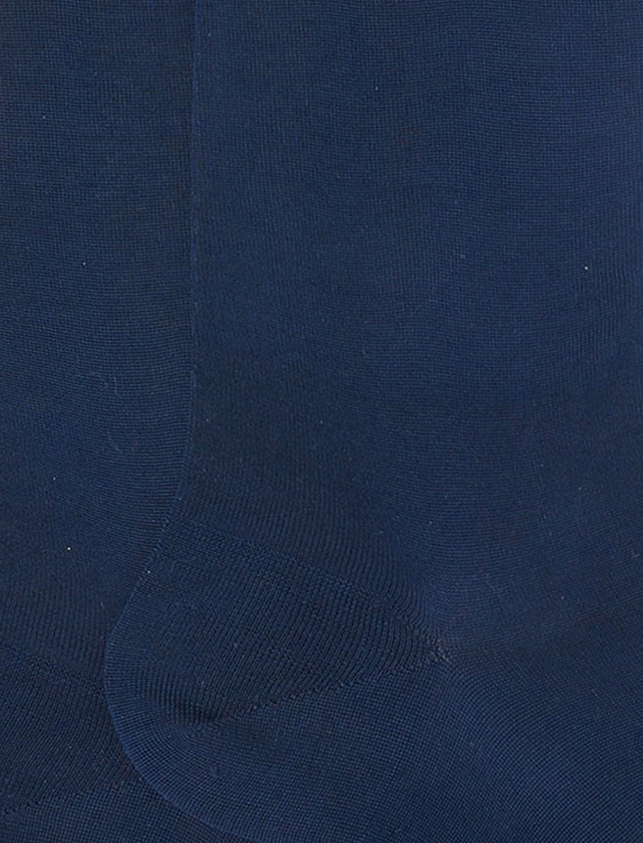 Calze lunghe uomo cotone oltremare tinta unita - Gallo 1927 - Official Online Shop