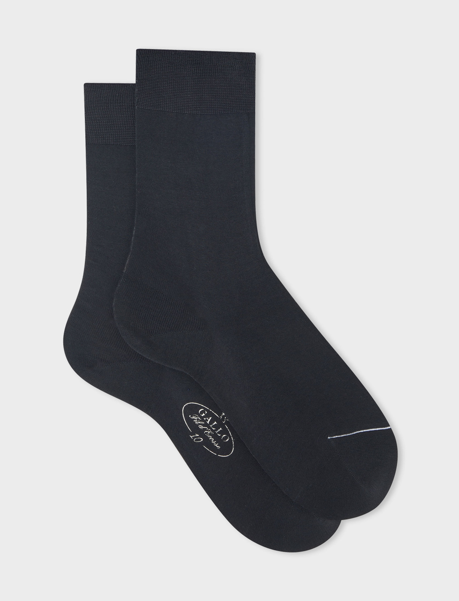 Men's short plain charcoal grey cotton socks - Gallo 1927 - Official Online Shop