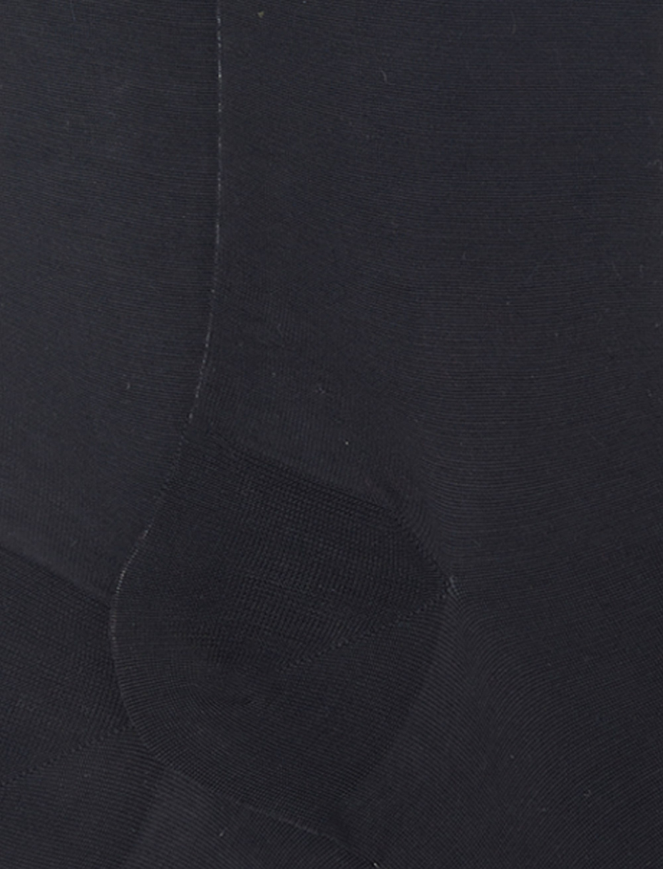 Calze lunghe uomo cotone chiffon nero tinta unita - Gallo 1927 - Official Online Shop
