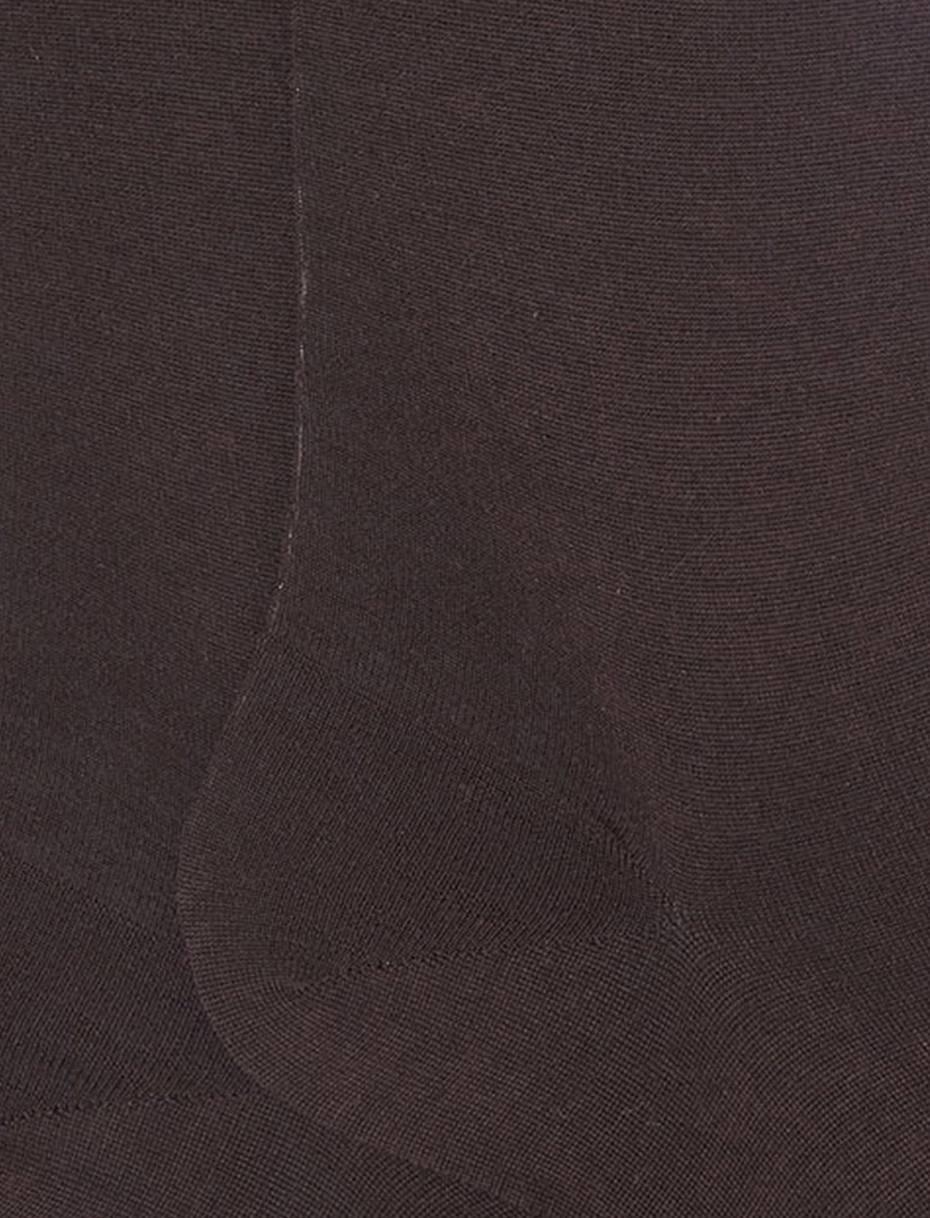 Calze lunghe uomo lana marrone tinta unita - Gallo 1927 - Official Online Shop
