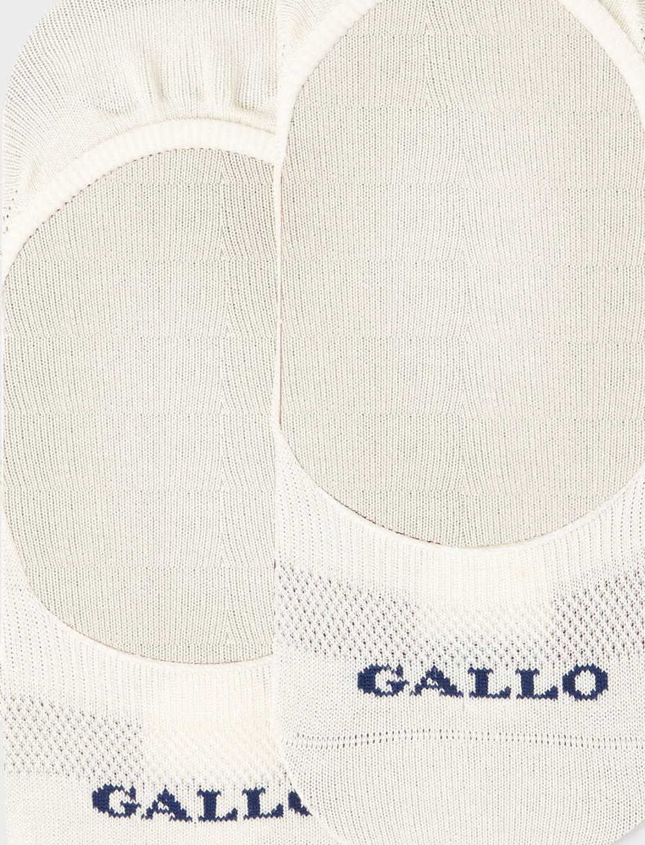 Women's plain cream cotton invisible socks - Gallo 1927 - Official Online Shop