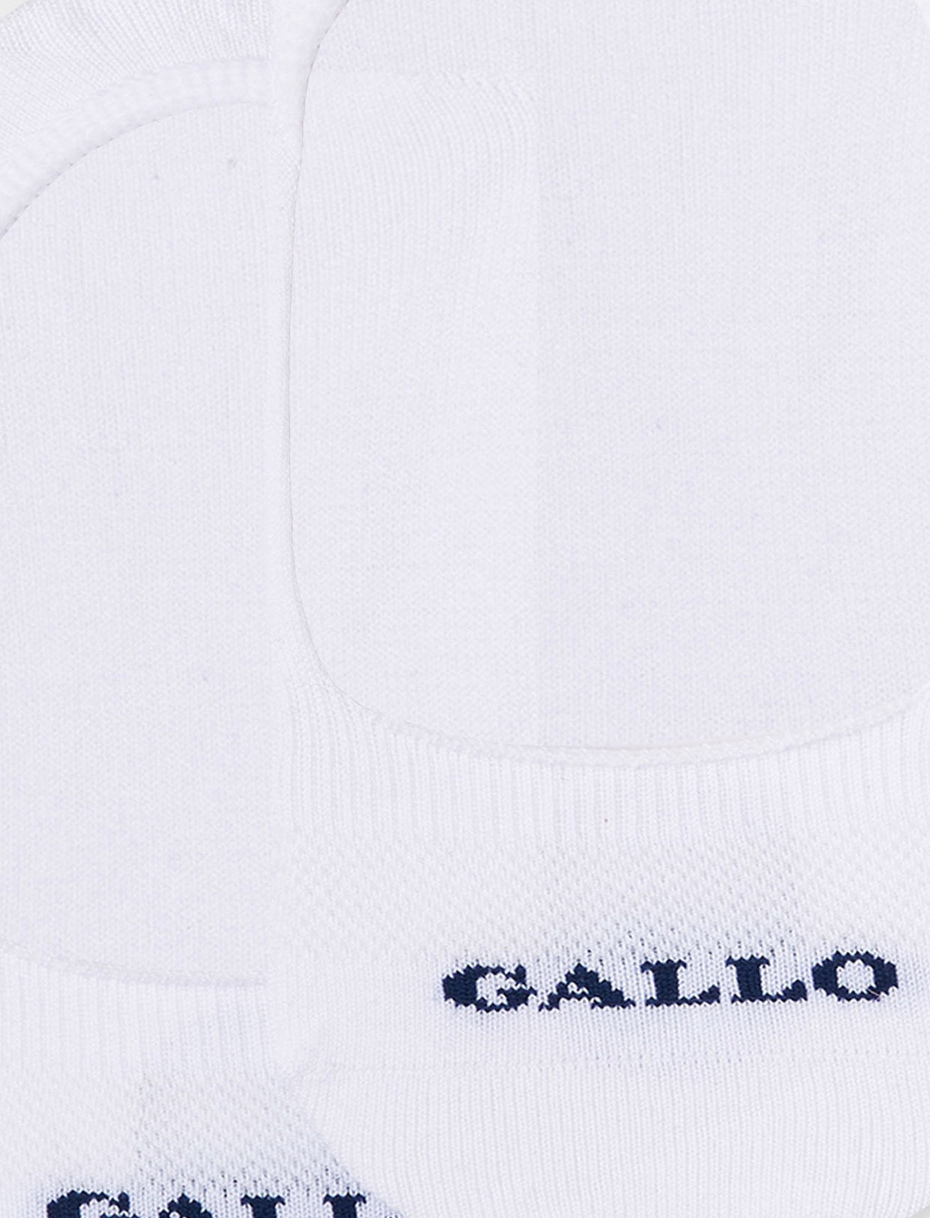 Women's plain white cotton invisible socks - Gallo 1927 - Official Online Shop