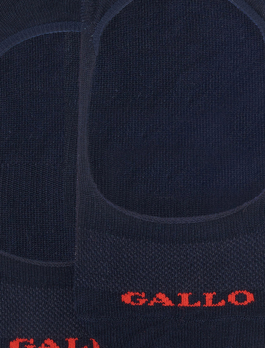Women's plain blue cotton invisible socks - Gallo 1927 - Official Online Shop