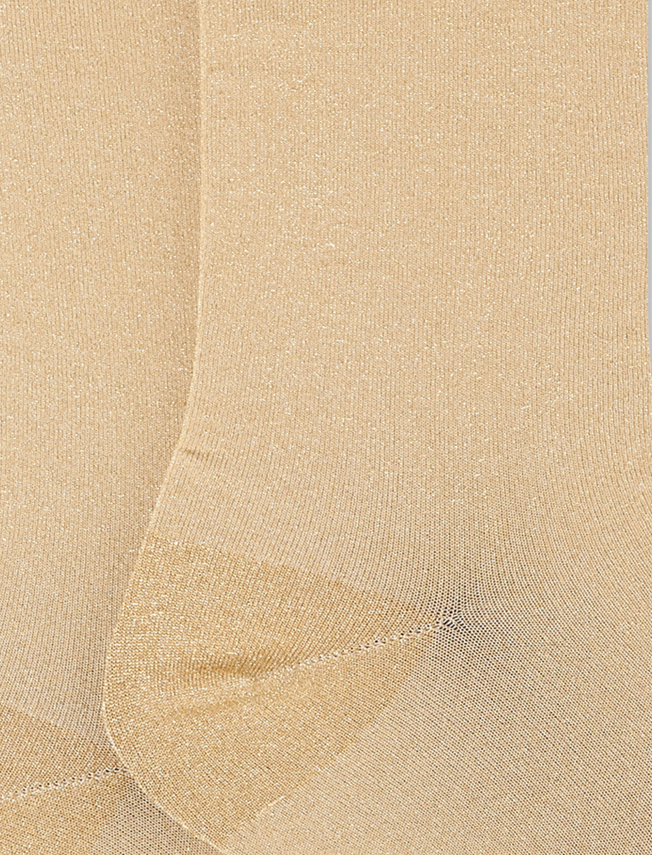 Women's short plain gold lurex socks - Gallo 1927 - Official Online Shop