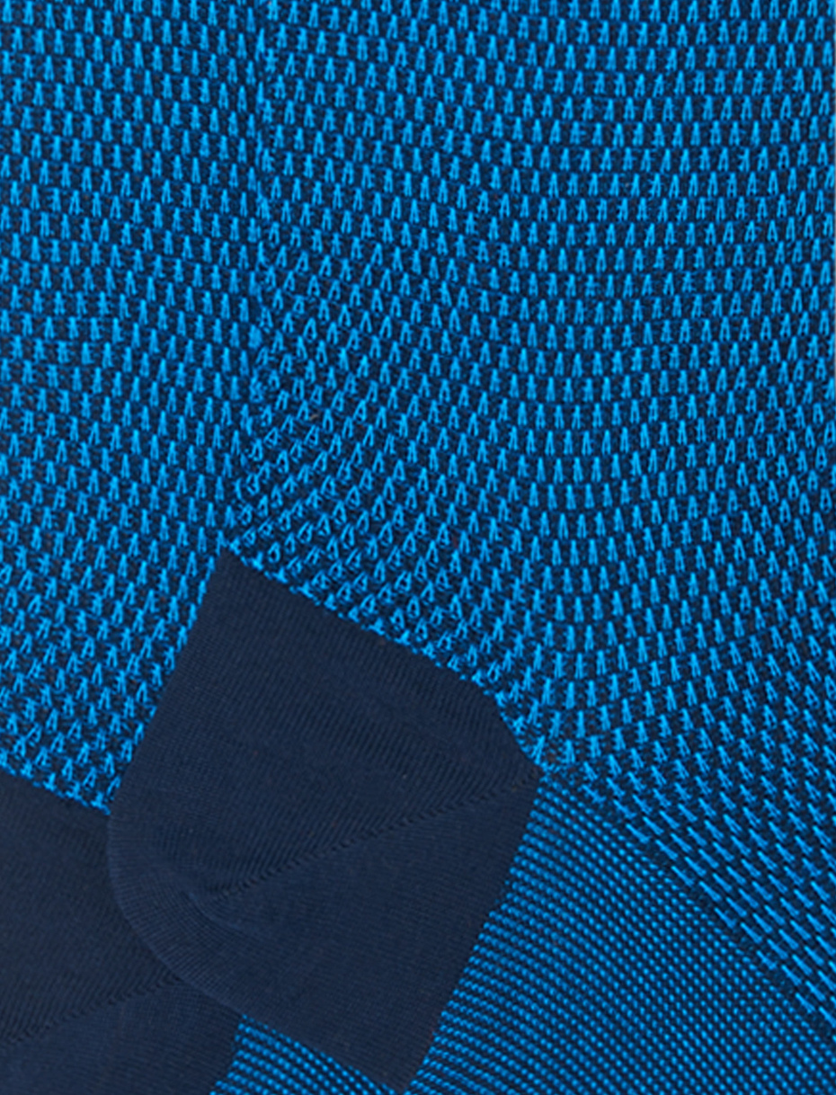 Calze lunghe uomo cotone oltremare fantasia triangolini - Gallo 1927 - Official Online Shop