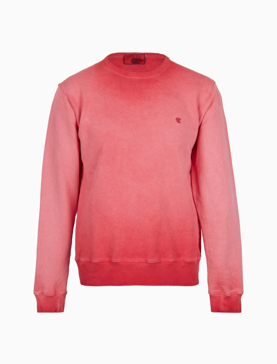 Unisex plain dyed gerbera cotton crew-neck sweatshirt - Gallo 1927 - Official Online Shop
