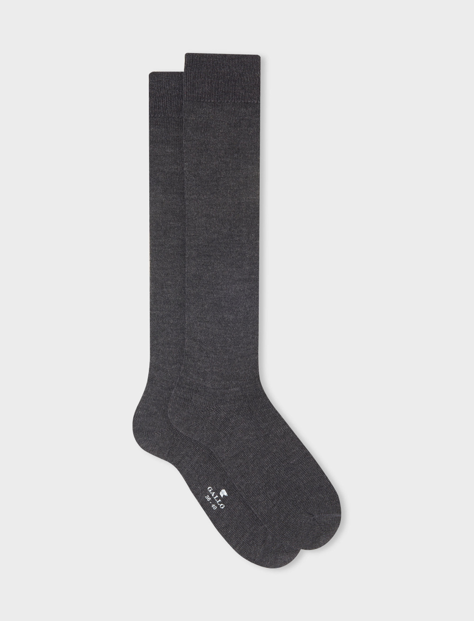 Gallo calzino donna lana seta cashmere nero 