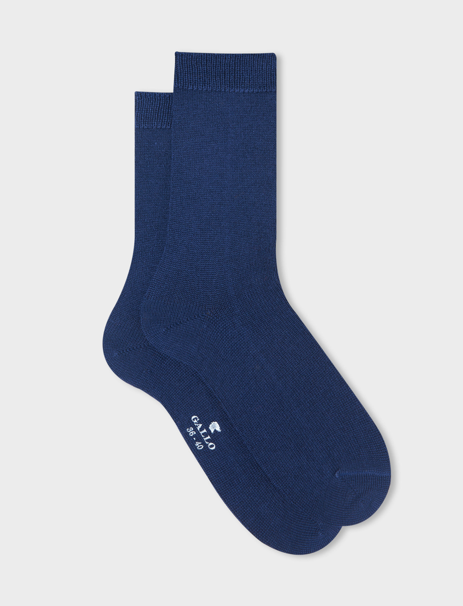 Gallo calzino donna lana seta cashmere nero 
