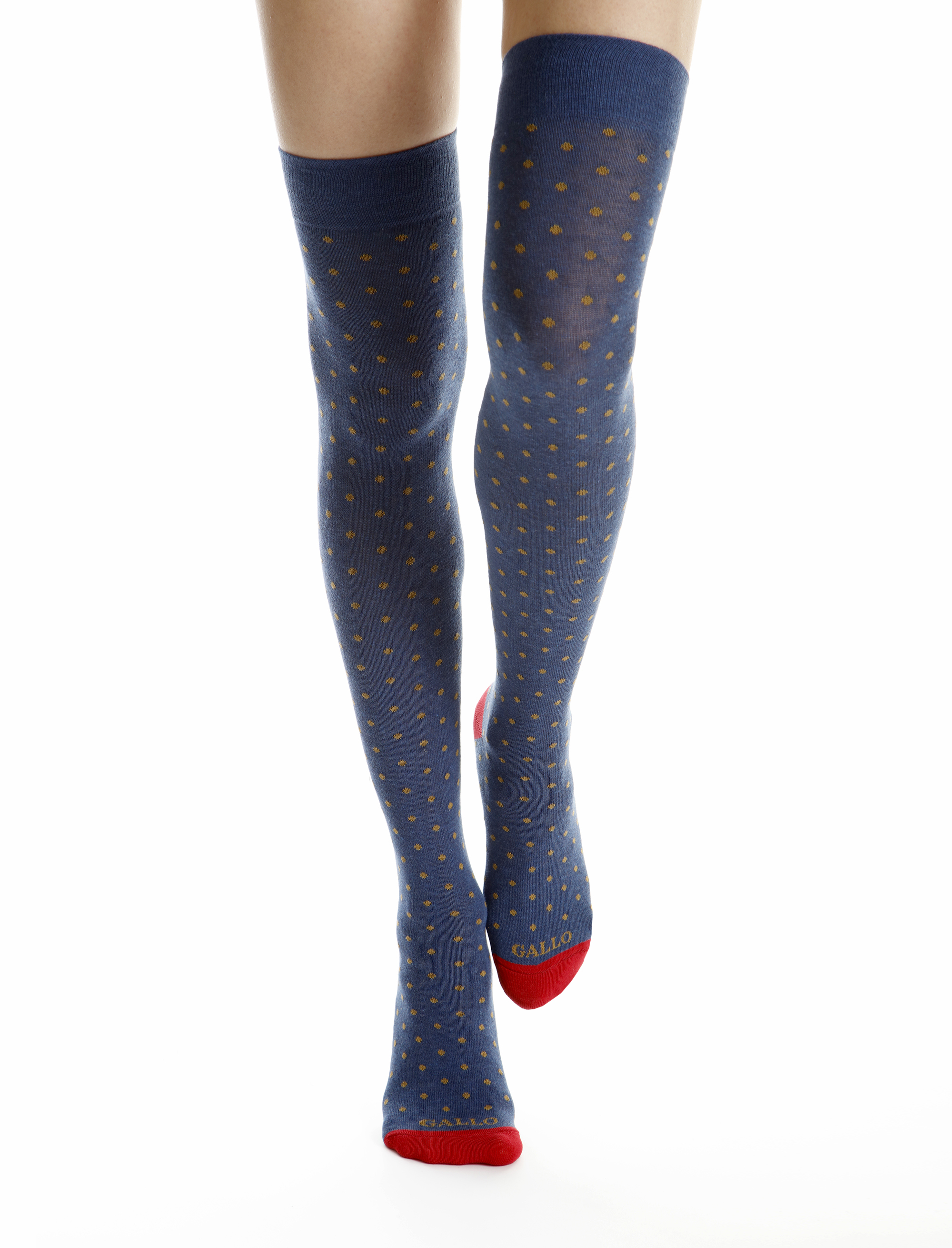 Polka Dot Navy Knee High Tights Hue Socks Opaque Knee High Socks