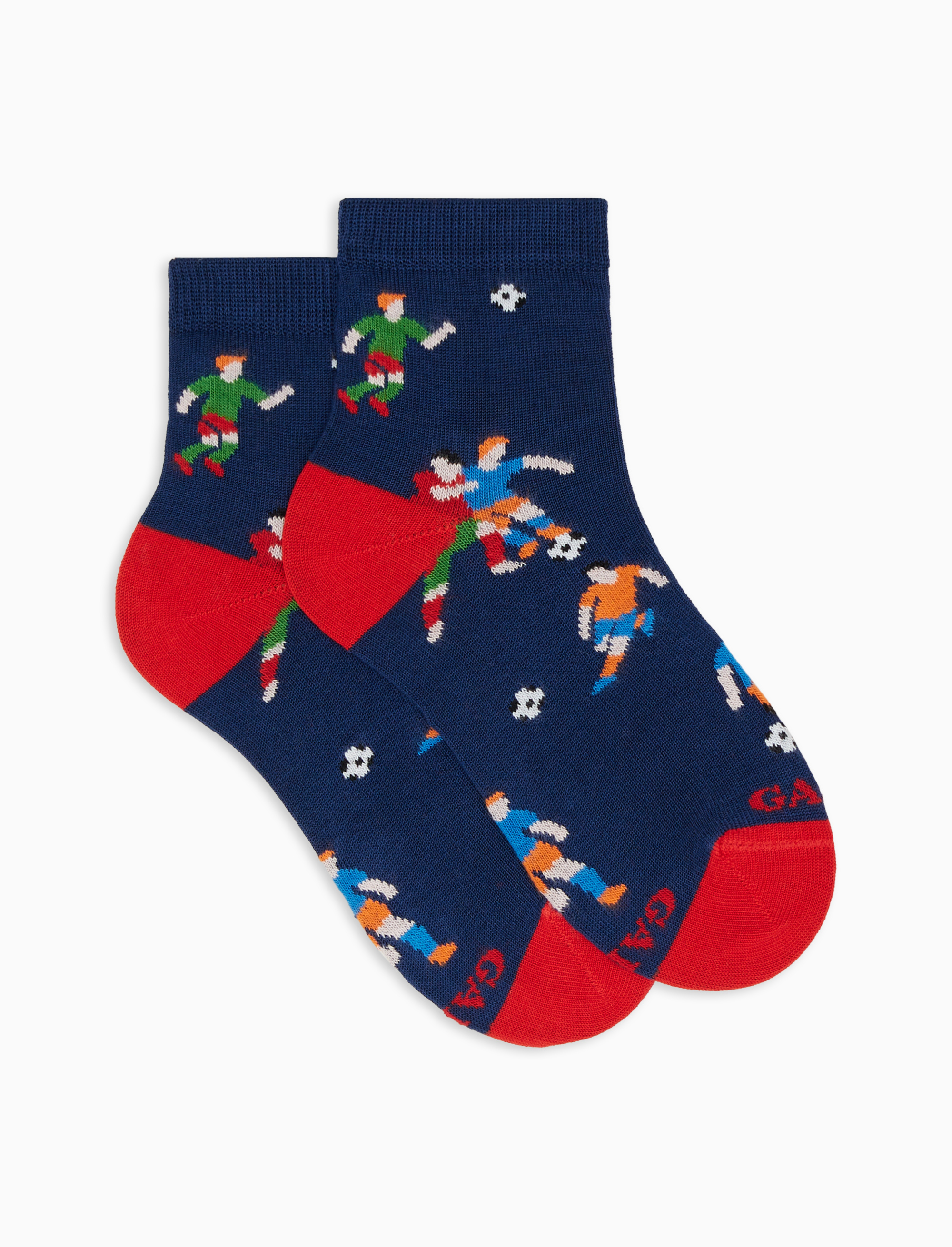 Calze cortissime bambino cotone leggero blu royal fantasia