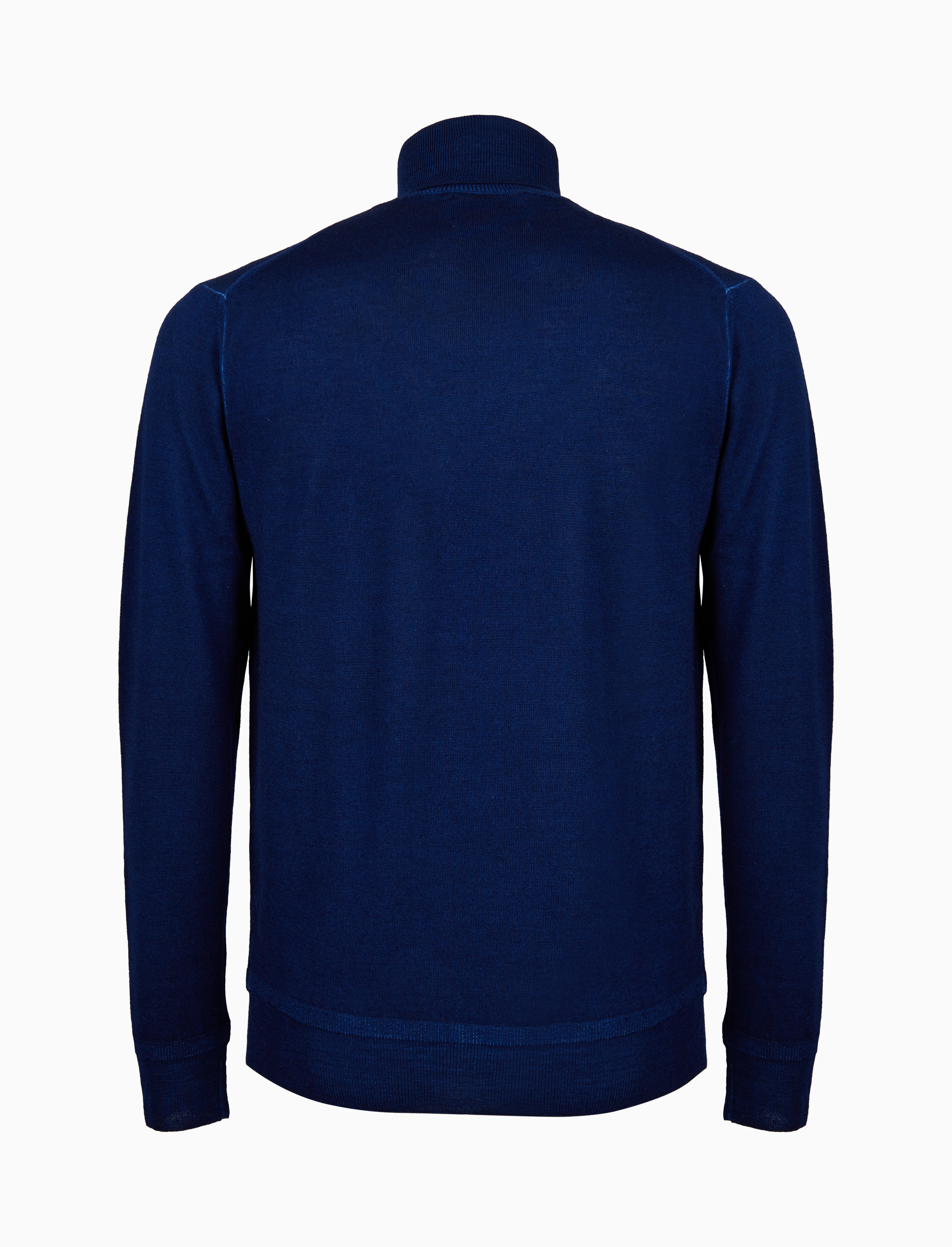 Pull dolcevita uomo lana blu tinta unita Gallo